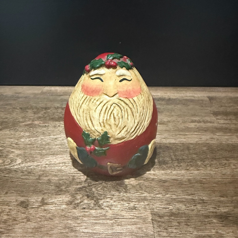 vintage Lefever roly-poly Santa figurine,